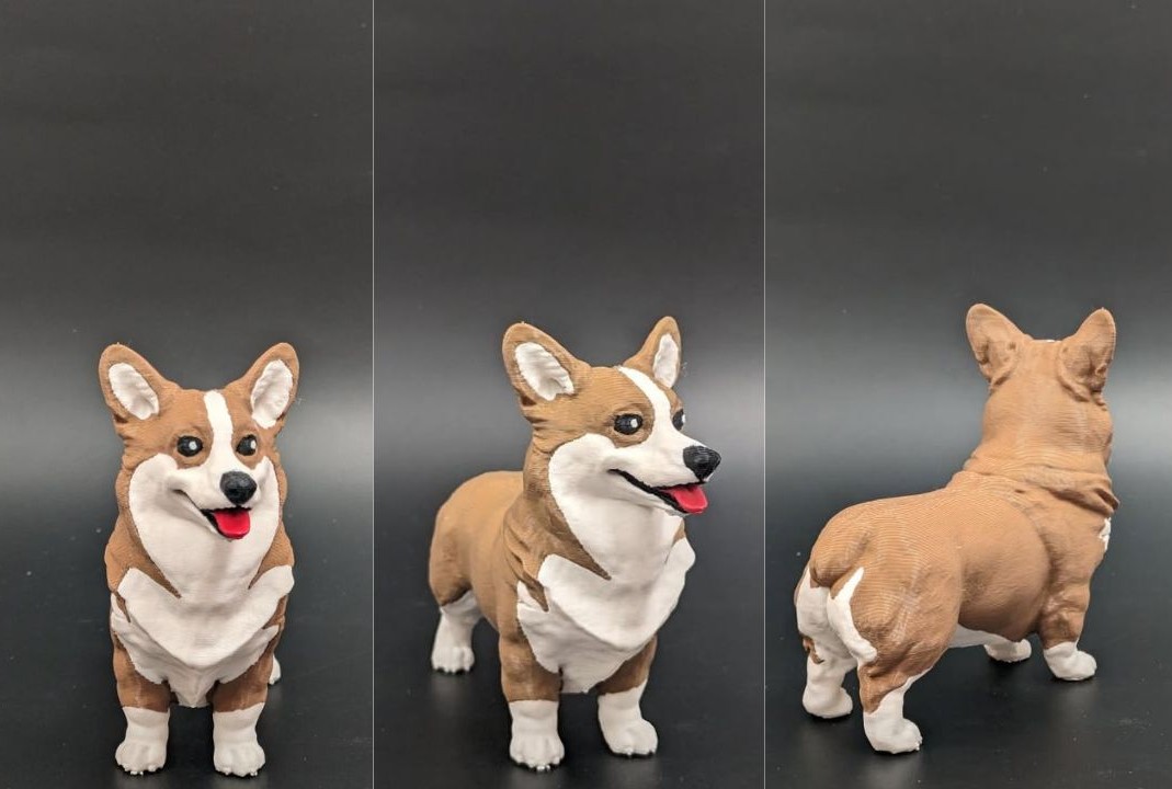 【制作事例】コーギーのオーダーメイドペットフィギュア｜3Dプリント制作