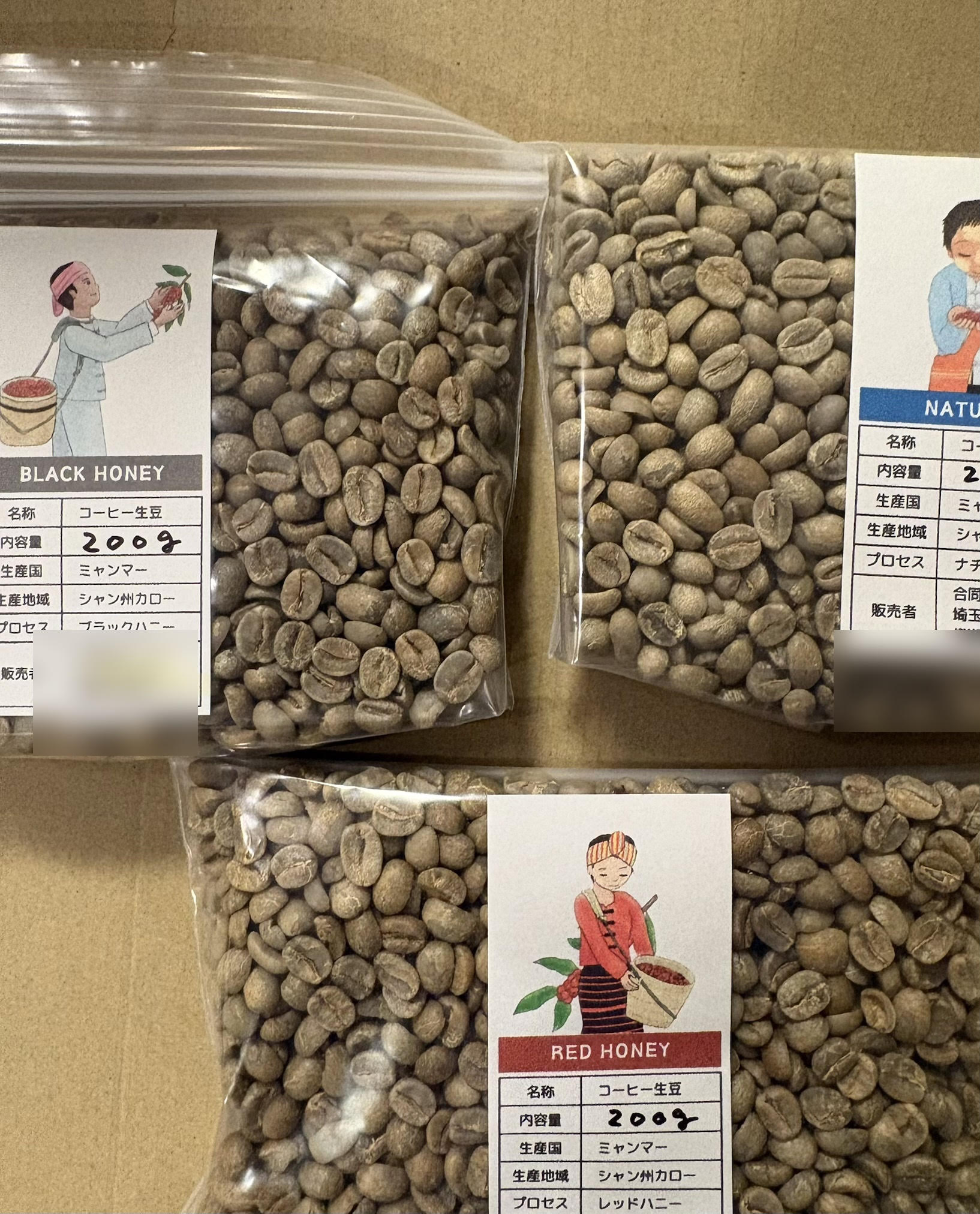 気になるコーヒー豆を自家焙煎 「ミャンマーの生豆」
