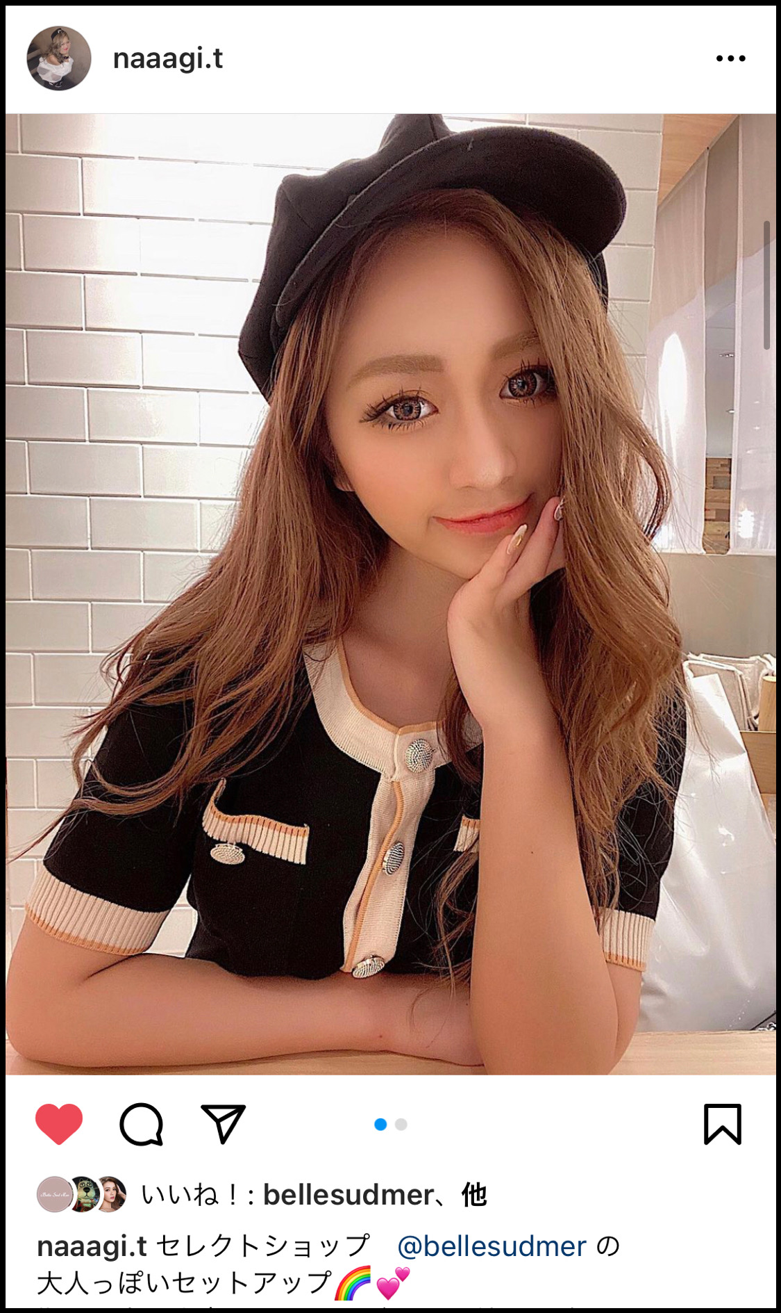 egg専属モデルのなぎ様がベルシュドメールのセットアップを着てくださいました❤︎