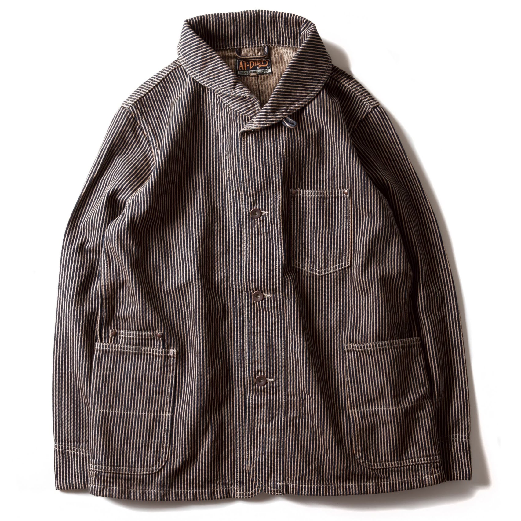 AT-DIRTY/WORKERS JACKET (BROWN HICKORY)