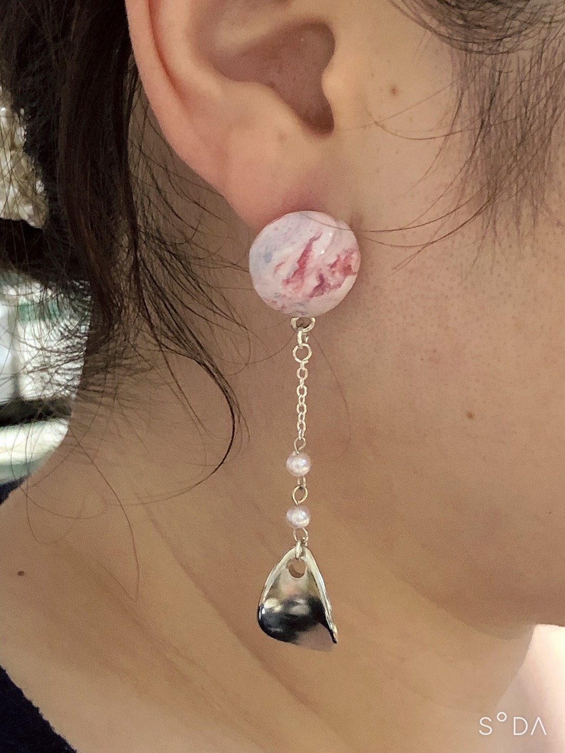 樹脂粘土ピアス