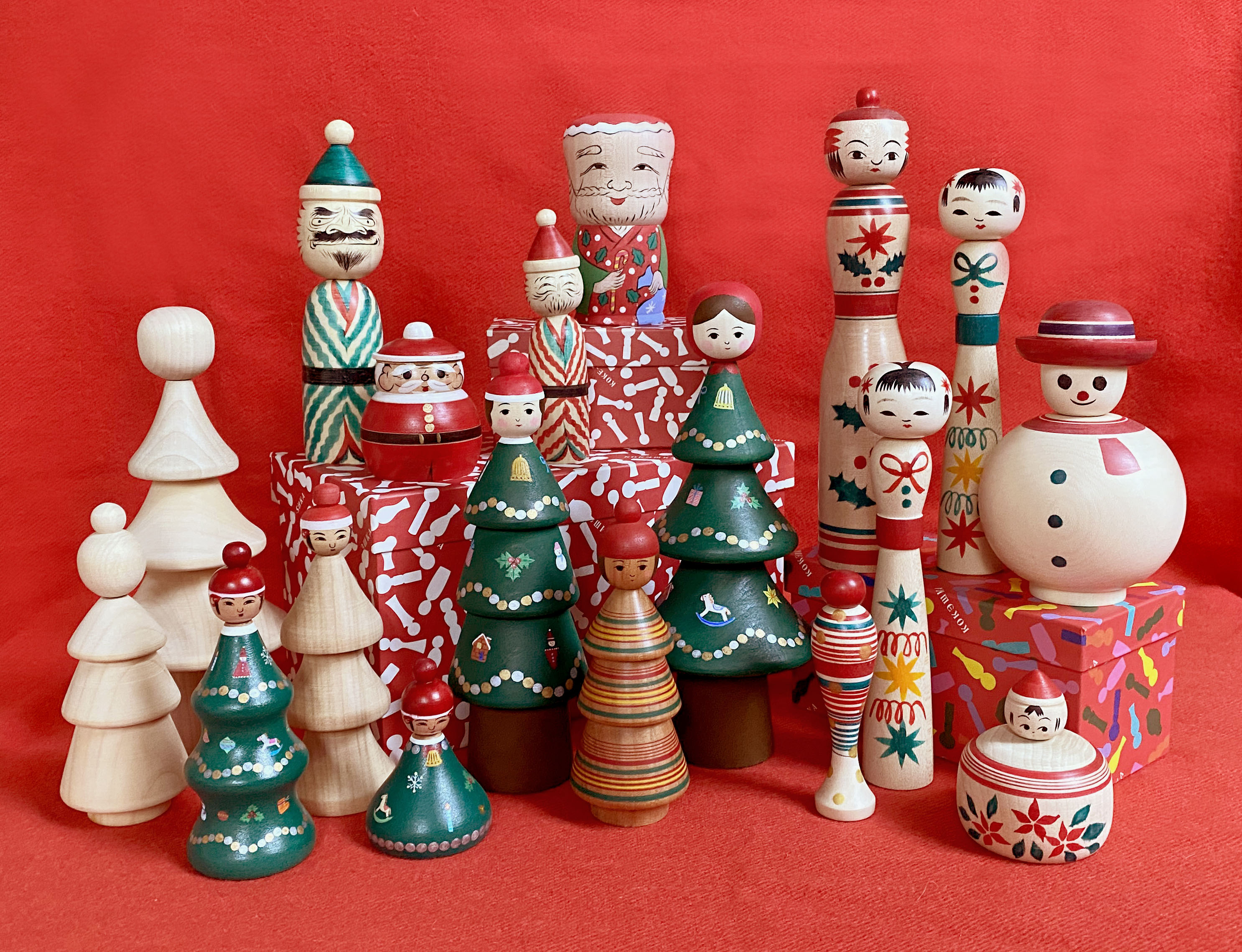 日本のこけしでクリスマス!!