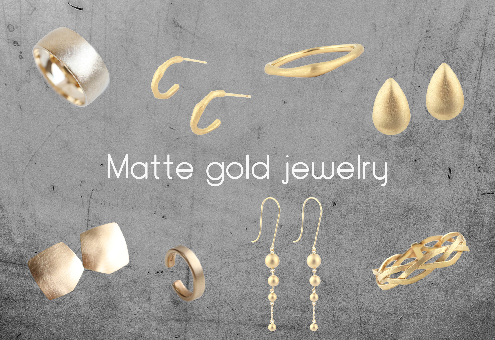Matte gold jewelry -2024A&W-