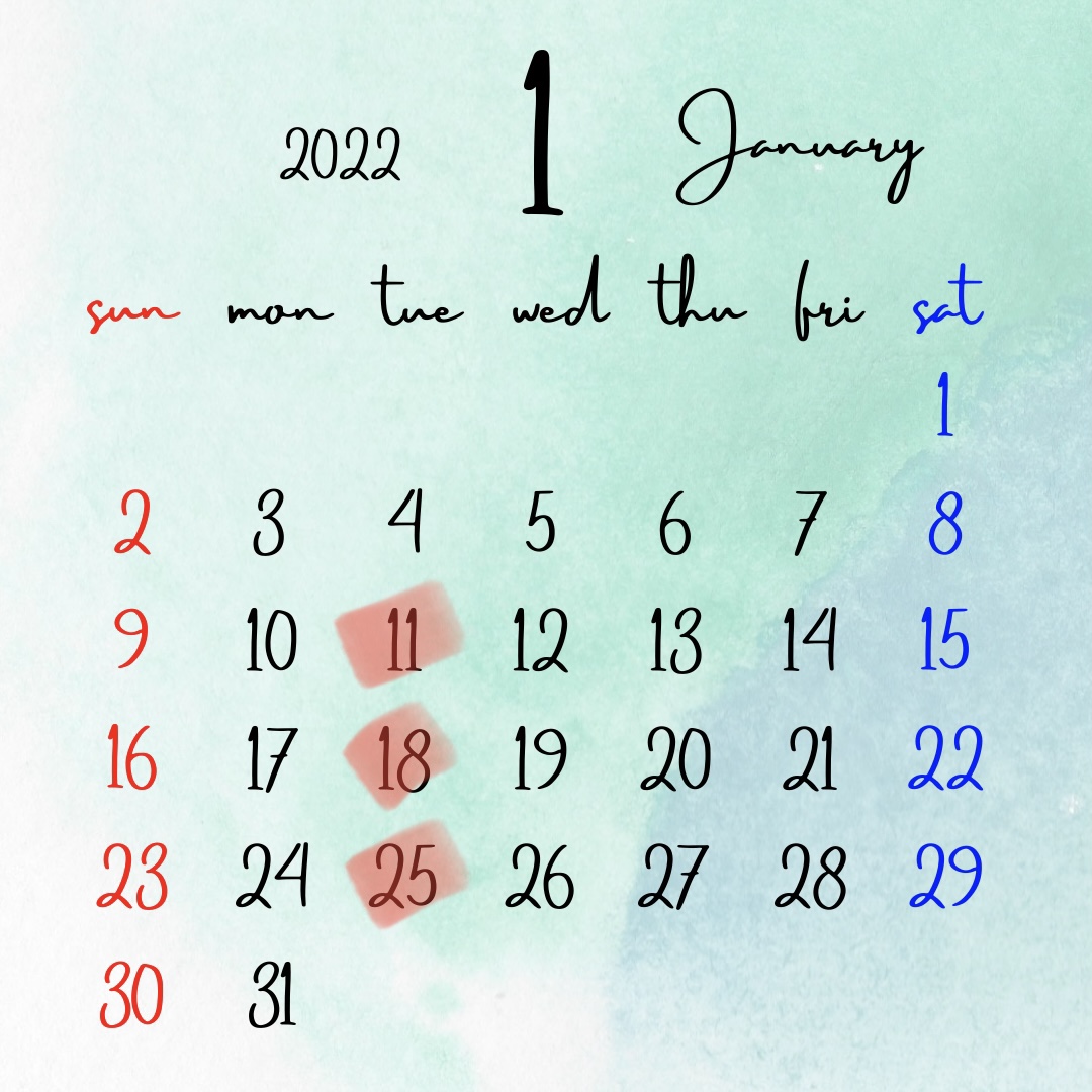 2022年1月の焙煎日