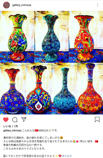 手描き陶器の花瓶と壺