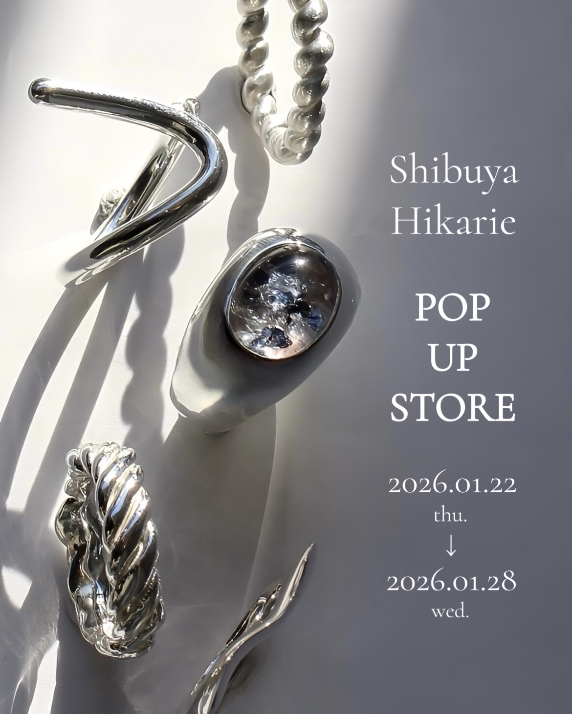 渋谷ヒカリエ POP UP SHOPのお知らせ