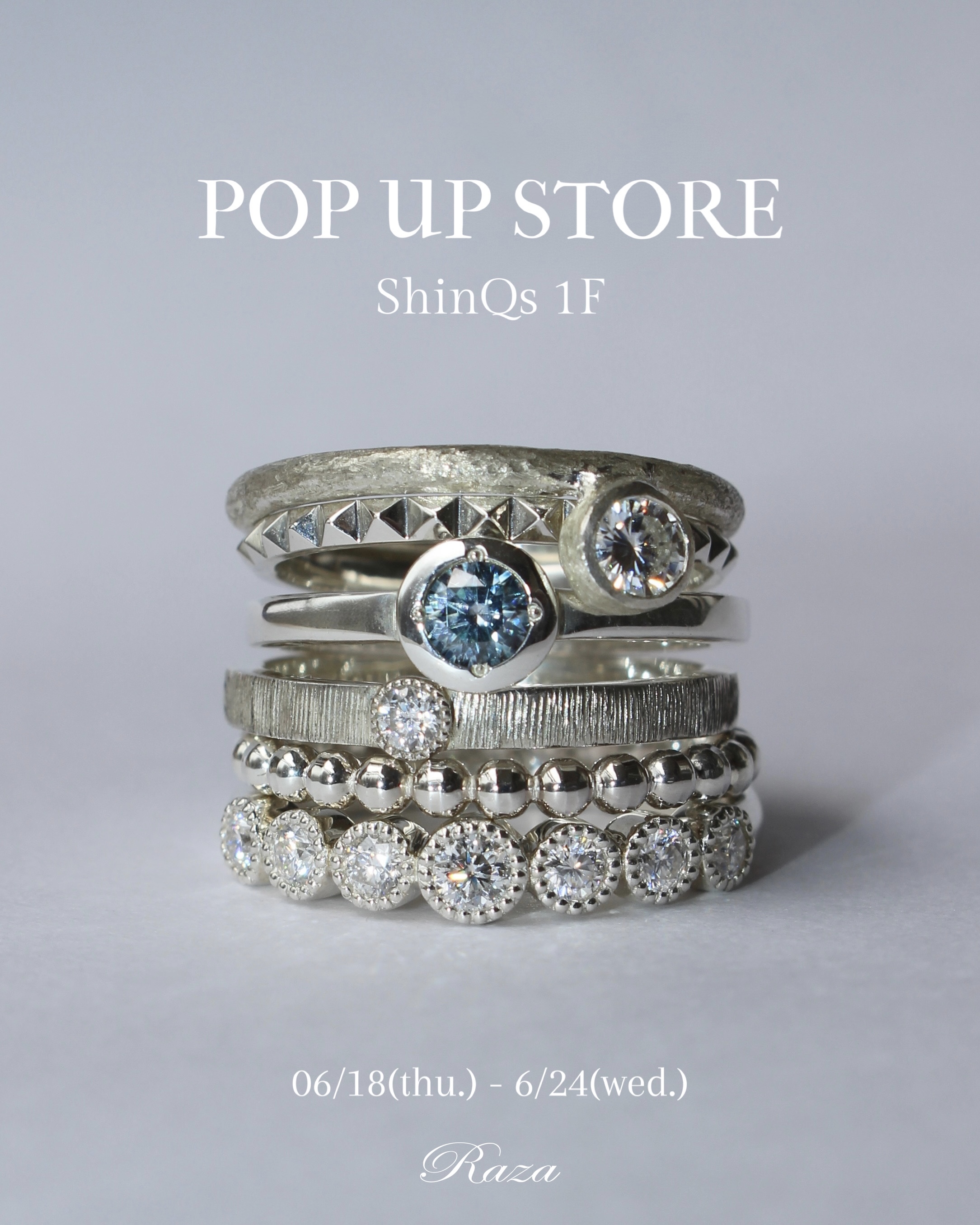 ShinQs （渋谷ヒカリエ) 1F POP UPのお知らせ