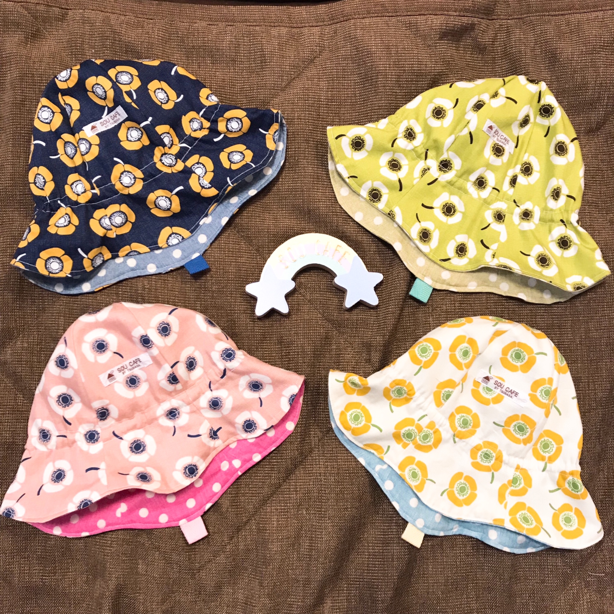 新作♡チューリップハット〜アネモネ＆水玉〜
