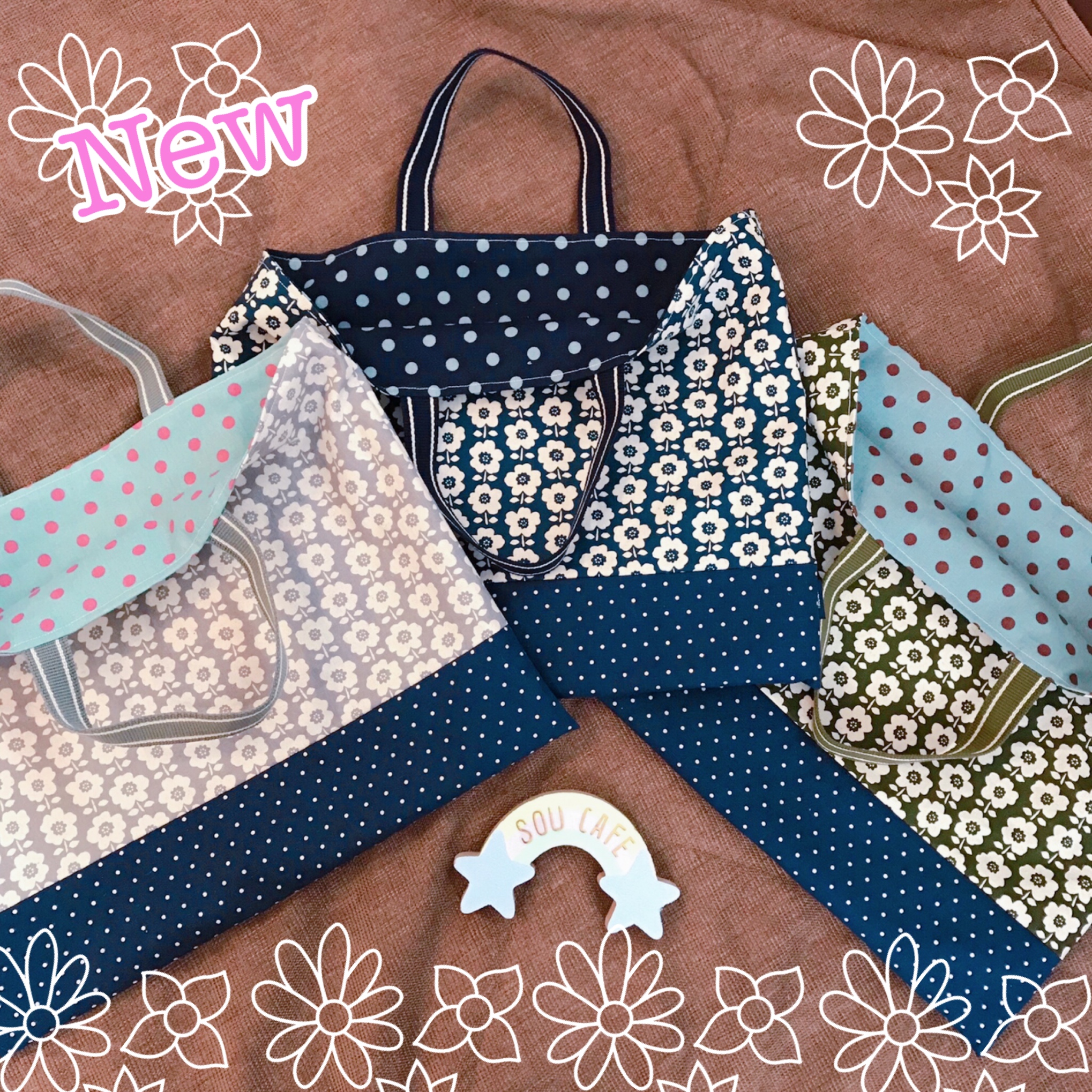 新商品♡ポイントフローラル柄のレッスンバッグ☆