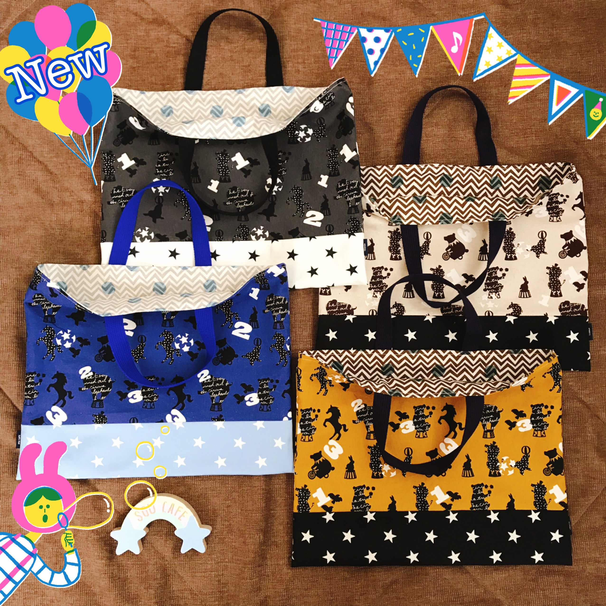 新商品♡サーカス柄のレッスンバッグ☆
