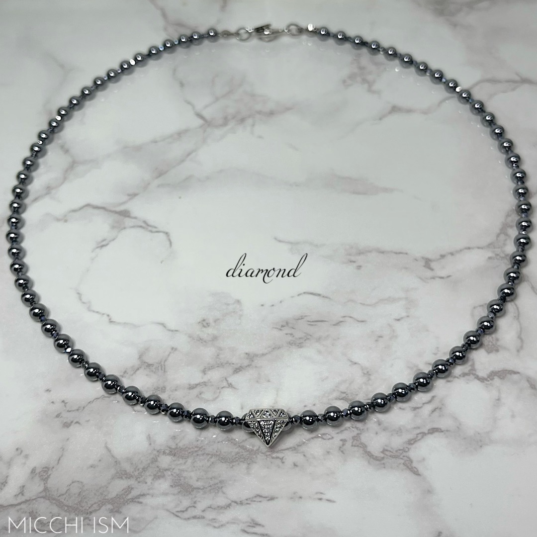 diamond top Terahertz necklace ハンドメイド