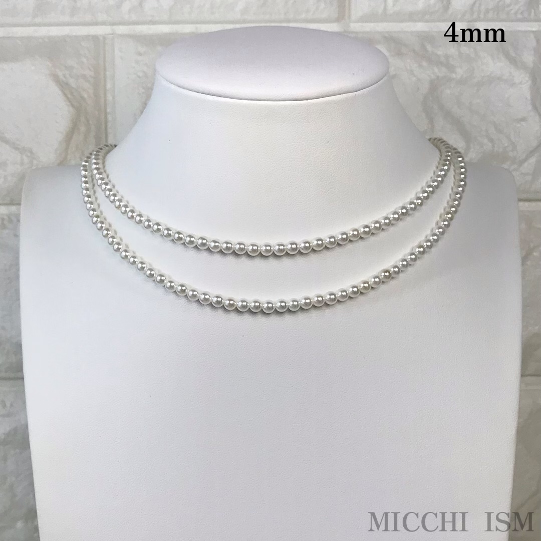 セレブスタイルアクセサリー　高品質パールネックレス　重ね付け
