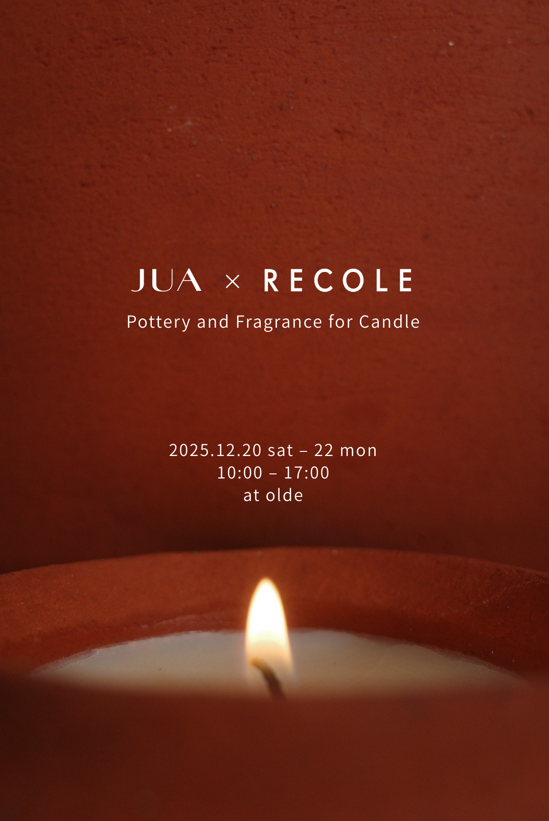 12/20 - 22：JUA×RECOLE Popupのお知らせ
