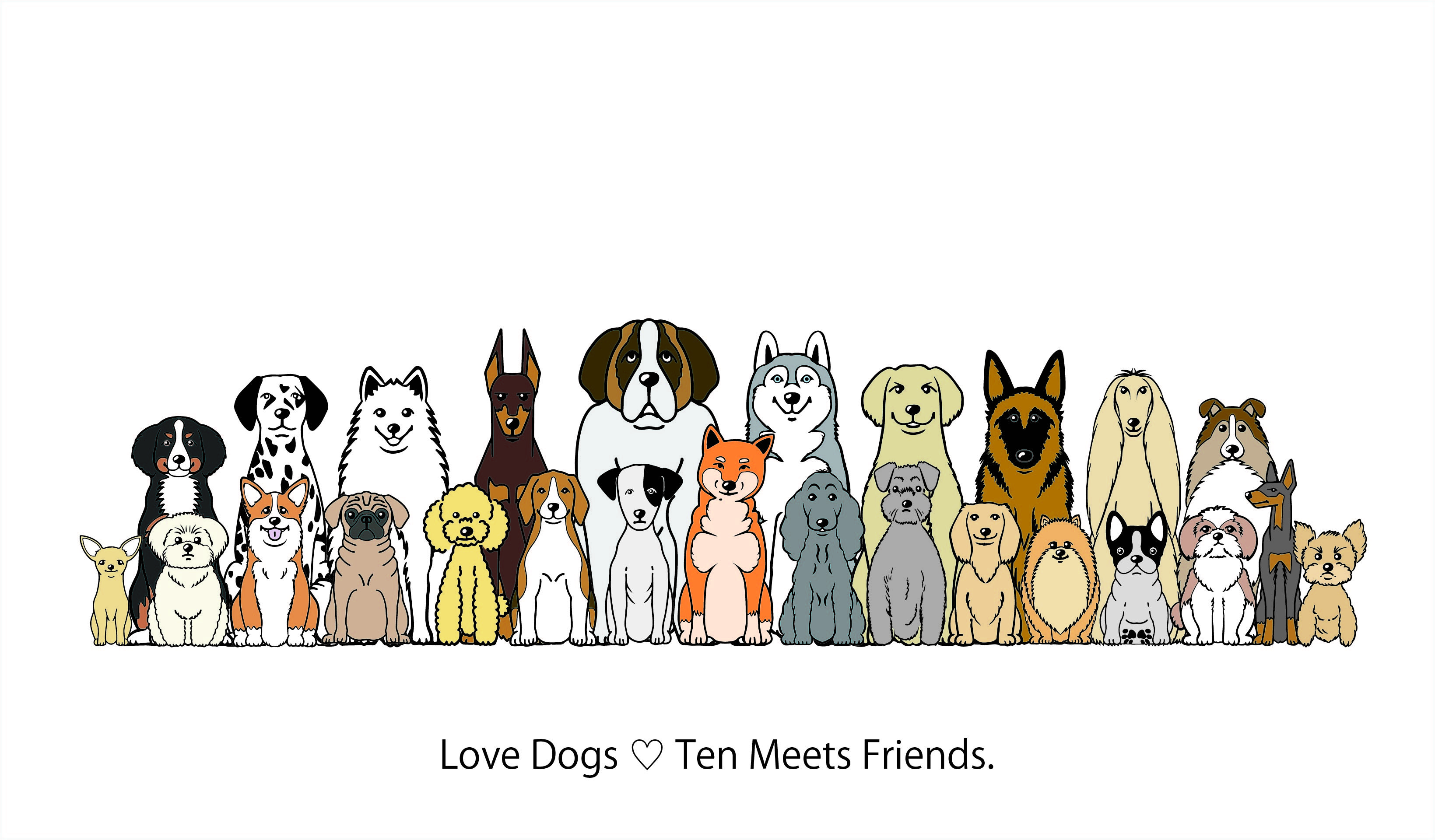 💝 愛犬テンの友だちイラスト