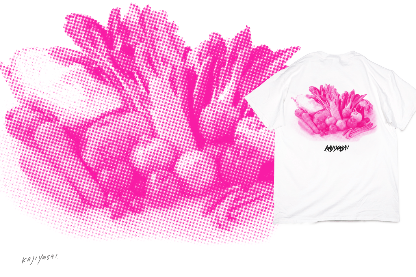 夏野菜をテーマにしたグラフィックTシャツを少量生産発売
