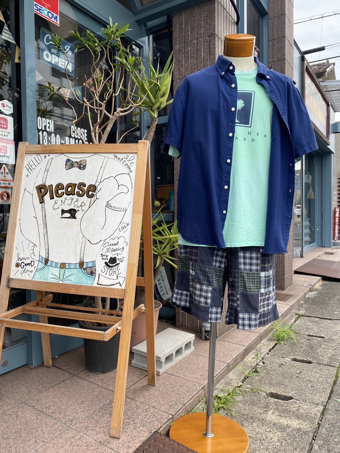 2023.7/10 ☔️ ネイビー×グリーン…梅雨明けを信じ🕺🏻