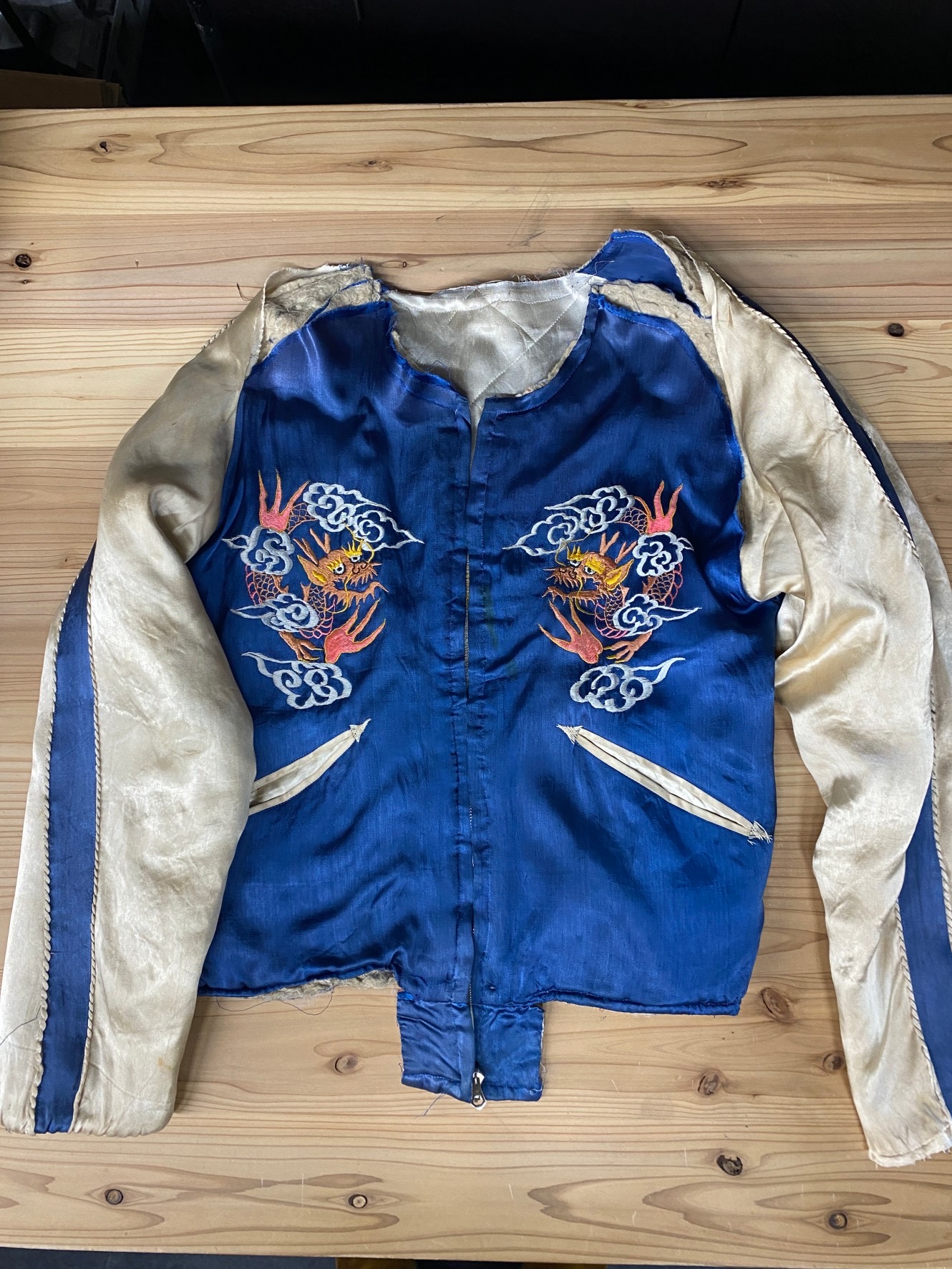 2024.5/19 ☔️ 🧵スカジャンリペア再構築🧵🪡🤠