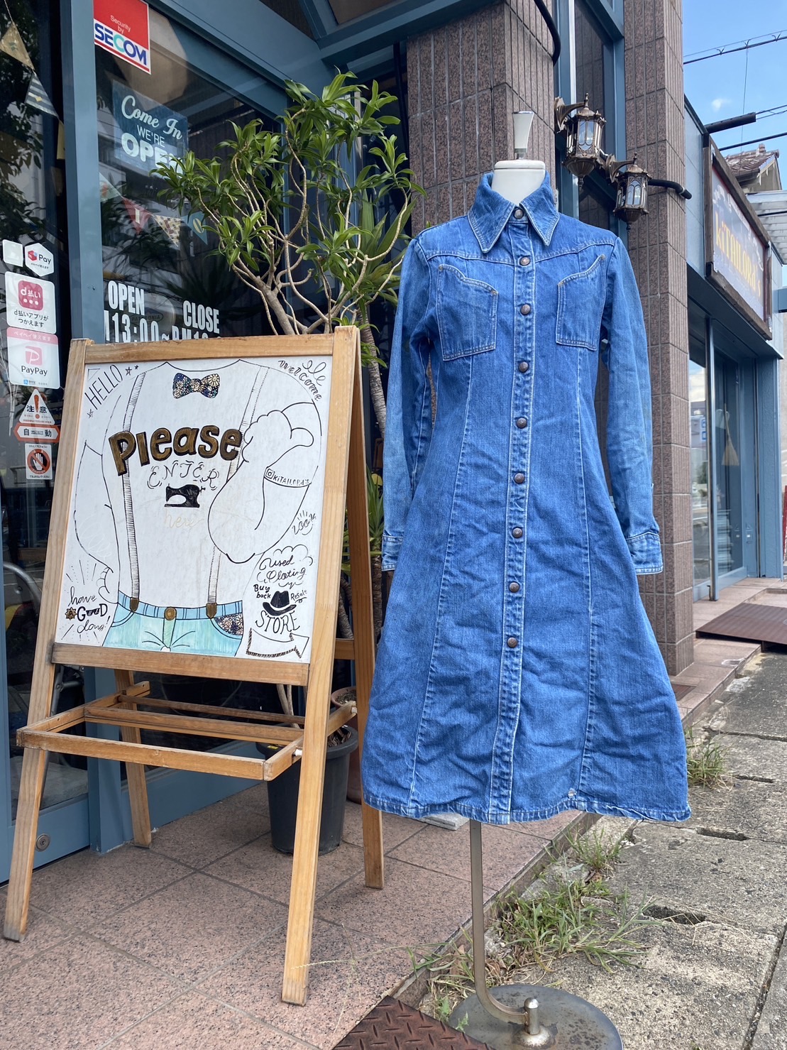 2023.9/3 ⛅️ 70sデニムワンピース…色々なアレンジで💃🏻
