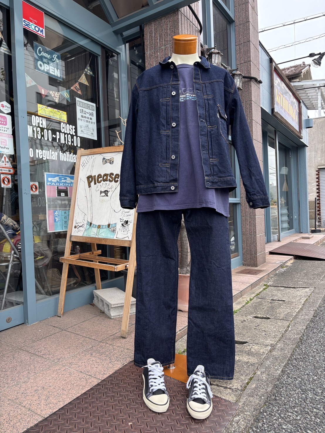 2025.5/11 ☁️ 濃紺デニムセットアップでストリート🕺🏻