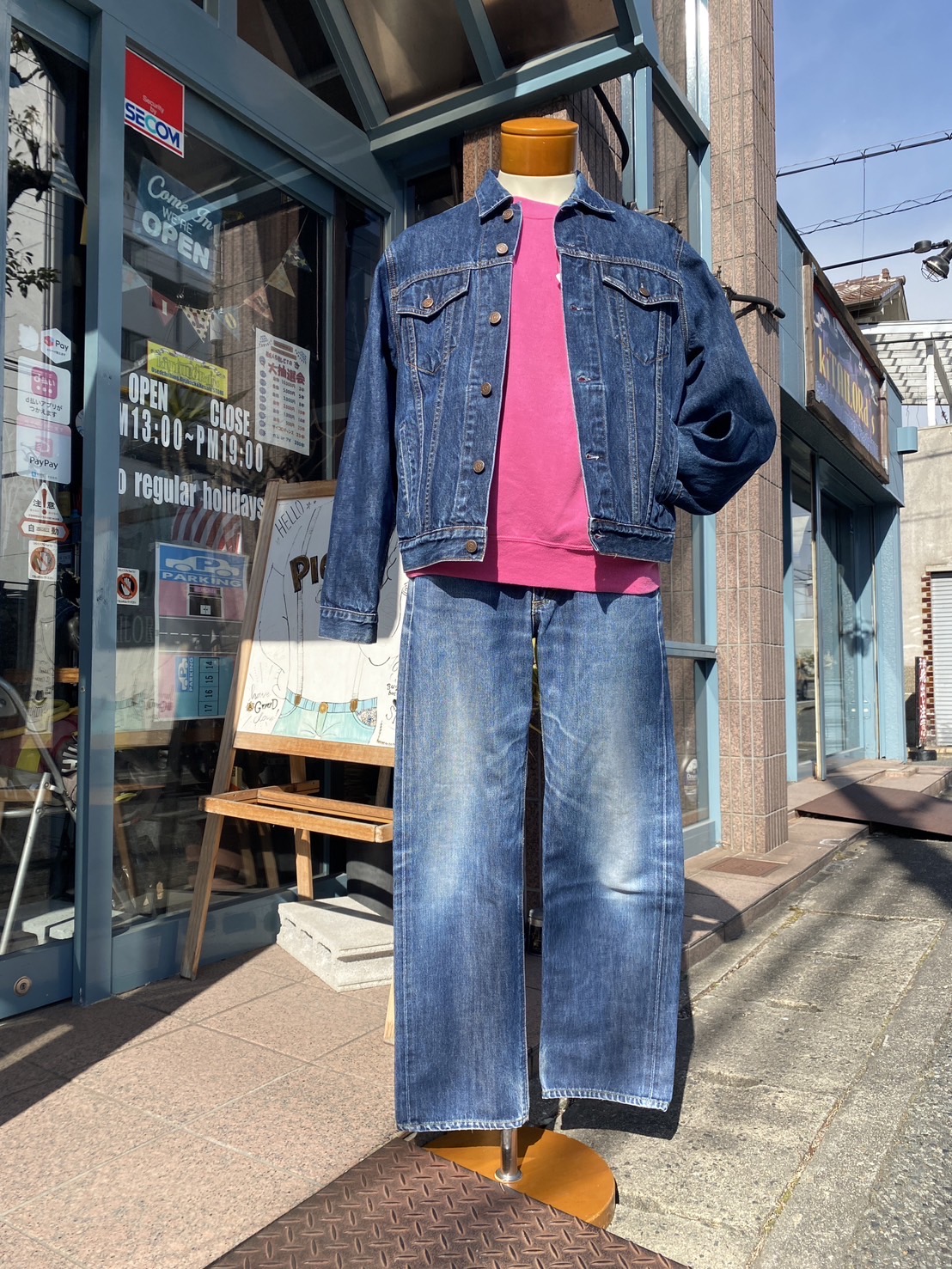 2025.1/28 ⛅️ デニムonデニムに春を感じるスウェット🌸🕺🏻