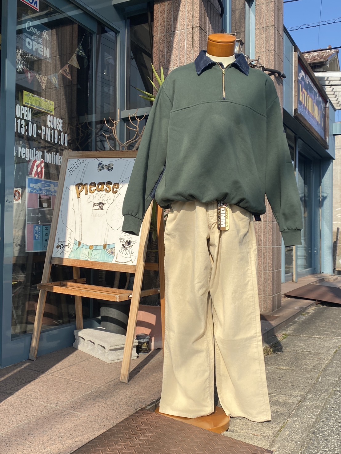 2024.12/3 ⛅️ ワークスウェットとルーズフィットコーデュロイ🆕🕺🏻