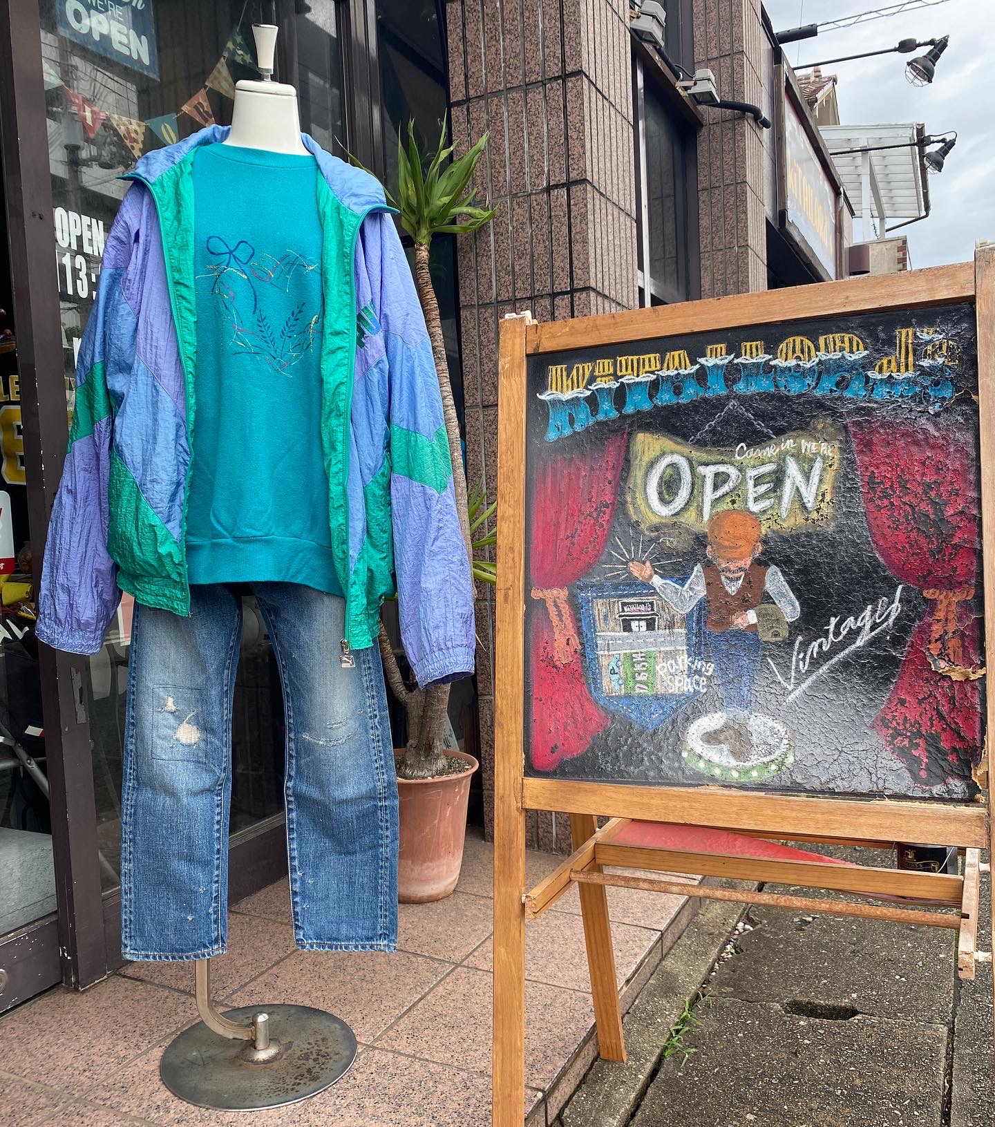 2022.9/23 ☔️ 今時⁉️な古着女子💙💚💃🏻