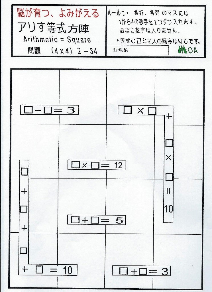 算数パズルの歴史