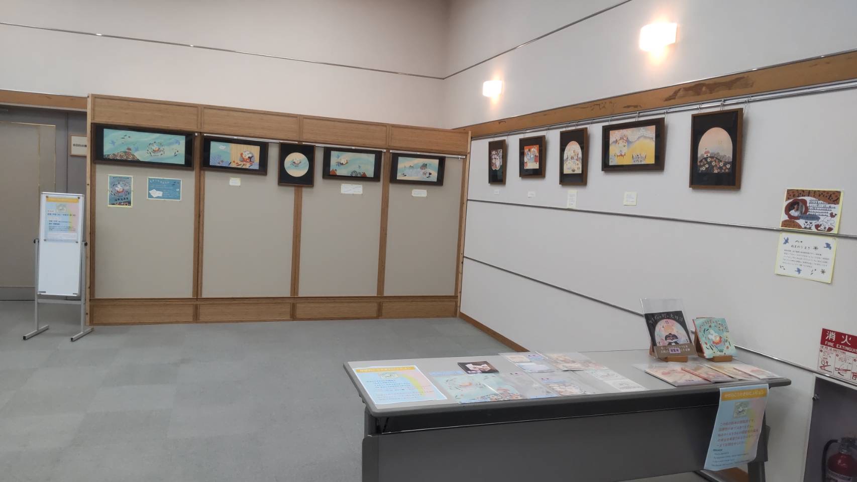 巡回原画展 in 奈良広陵町立図書館: かぜのこうさぎのピュピュン