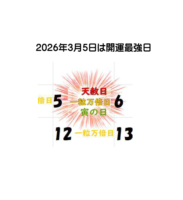 3月5日は開運最強日です