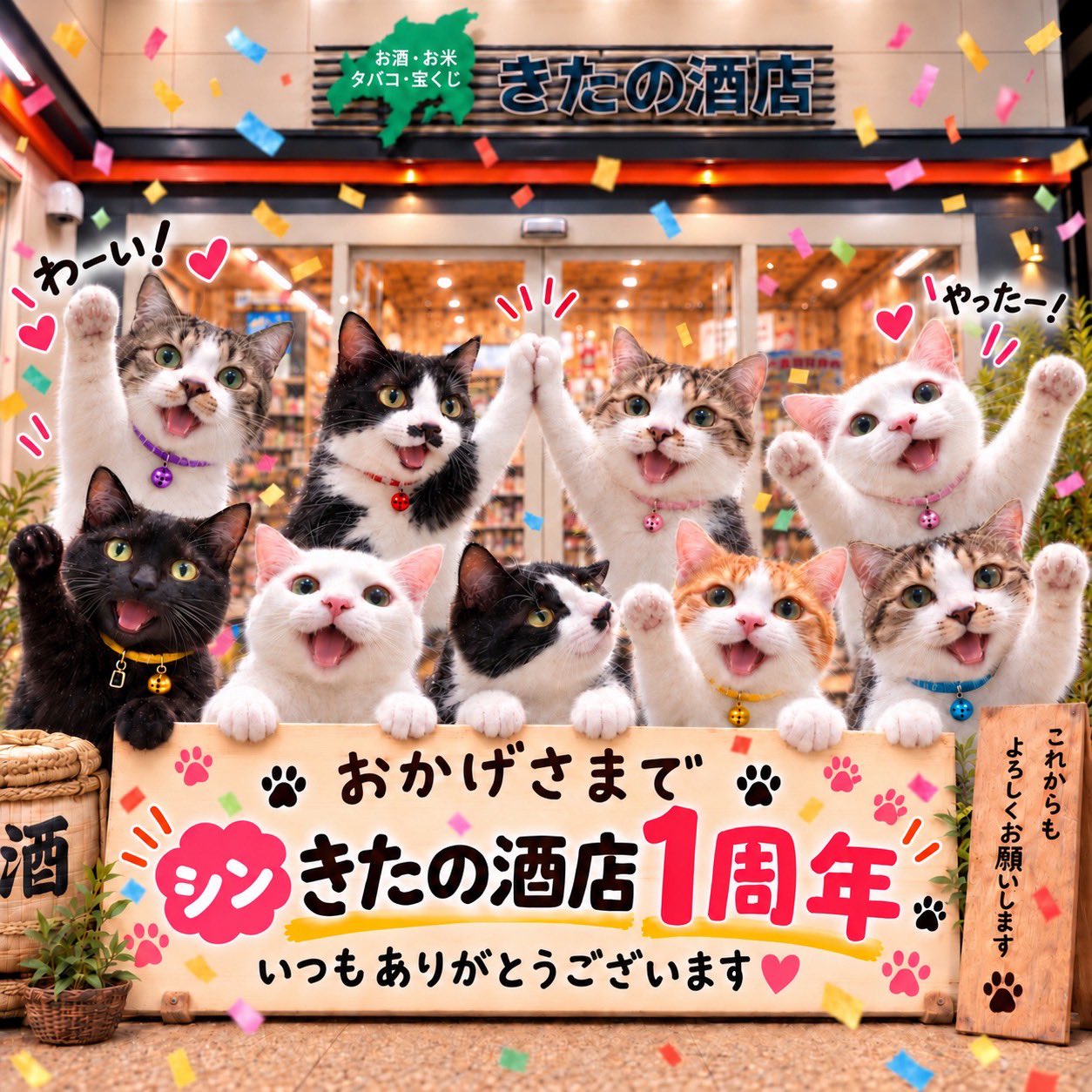 【きたの酒店】本日で、リニューアルからちょうど1年☆