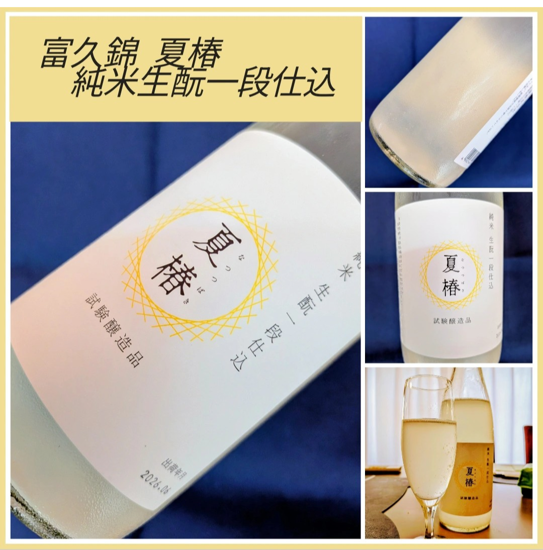 “極少量出荷の試験醸造酒!” 『富久錦 純米生酛一段仕込 夏椿』