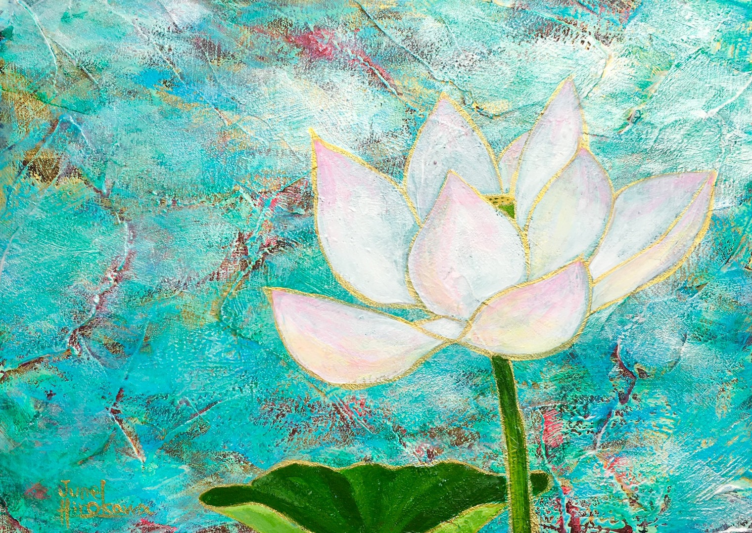 ”廣川じゅん”　さんの絵画作品 「Lotus」 です。
