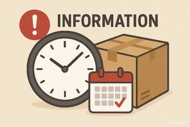 最新の納期について