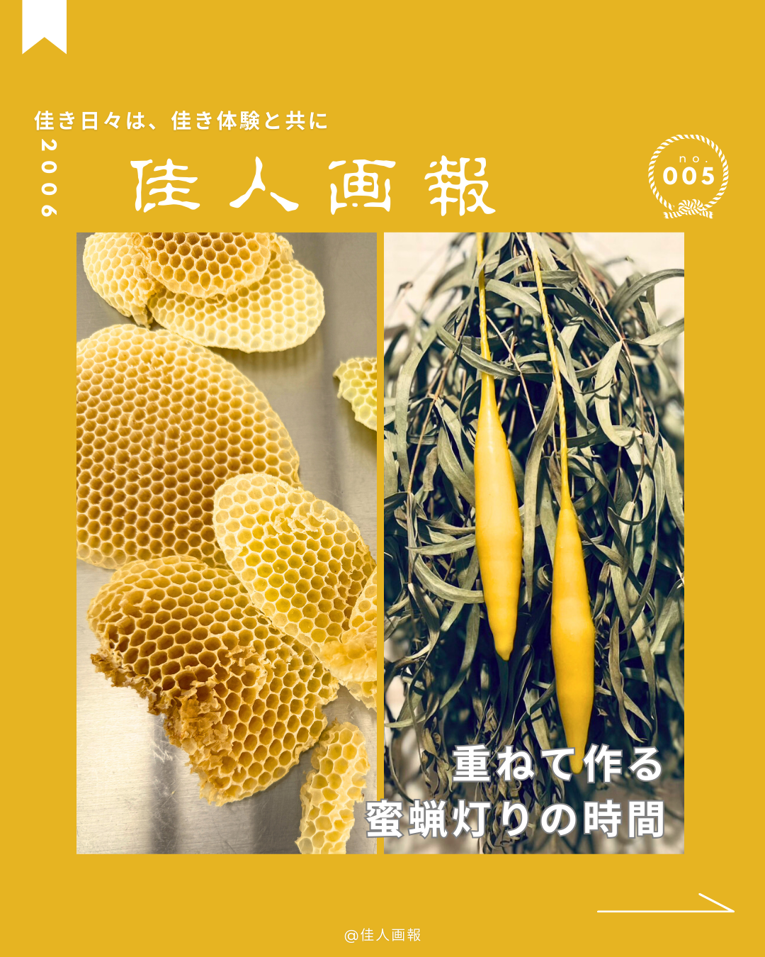 佳人画報005 親子で楽しむミツロウキャンドルづくり　