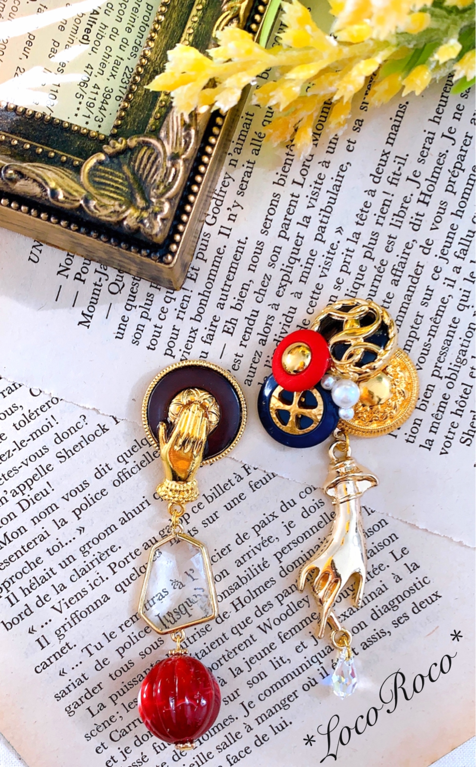 Vintage button × Swarovski ⋆*