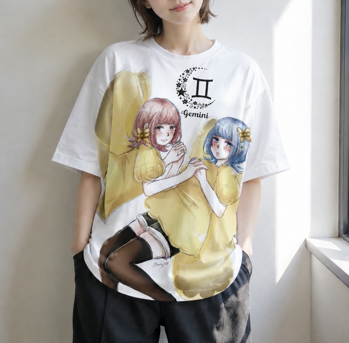 ♊️新商品情報⭐️好奇心と軽やかさを纏う、双子座Tシャツ
