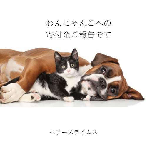 寄付金報告と9月販売のお知らせです