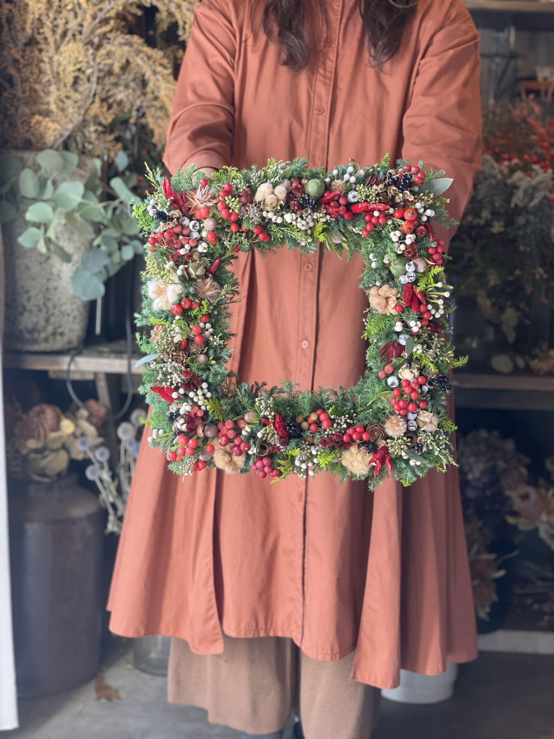 □Christmas・スクエアリース(11/12～12/9)