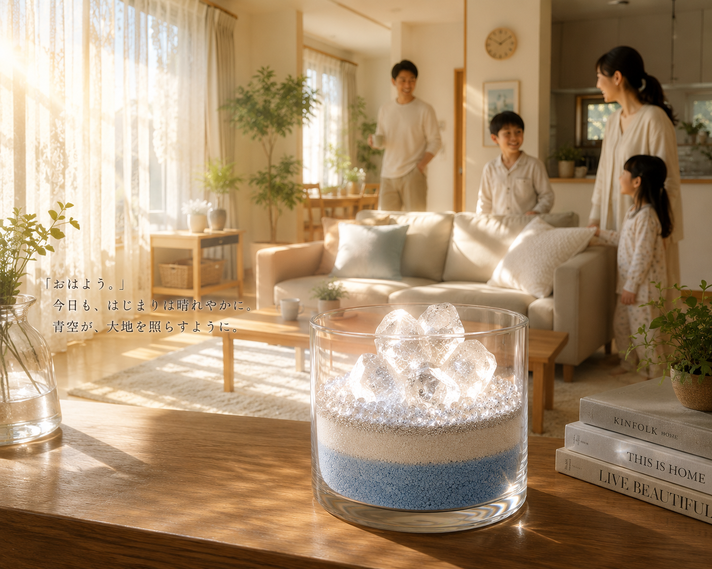 心の色と水晶の庭 ―― 6つの天然石から生まれた、小さな心の風景