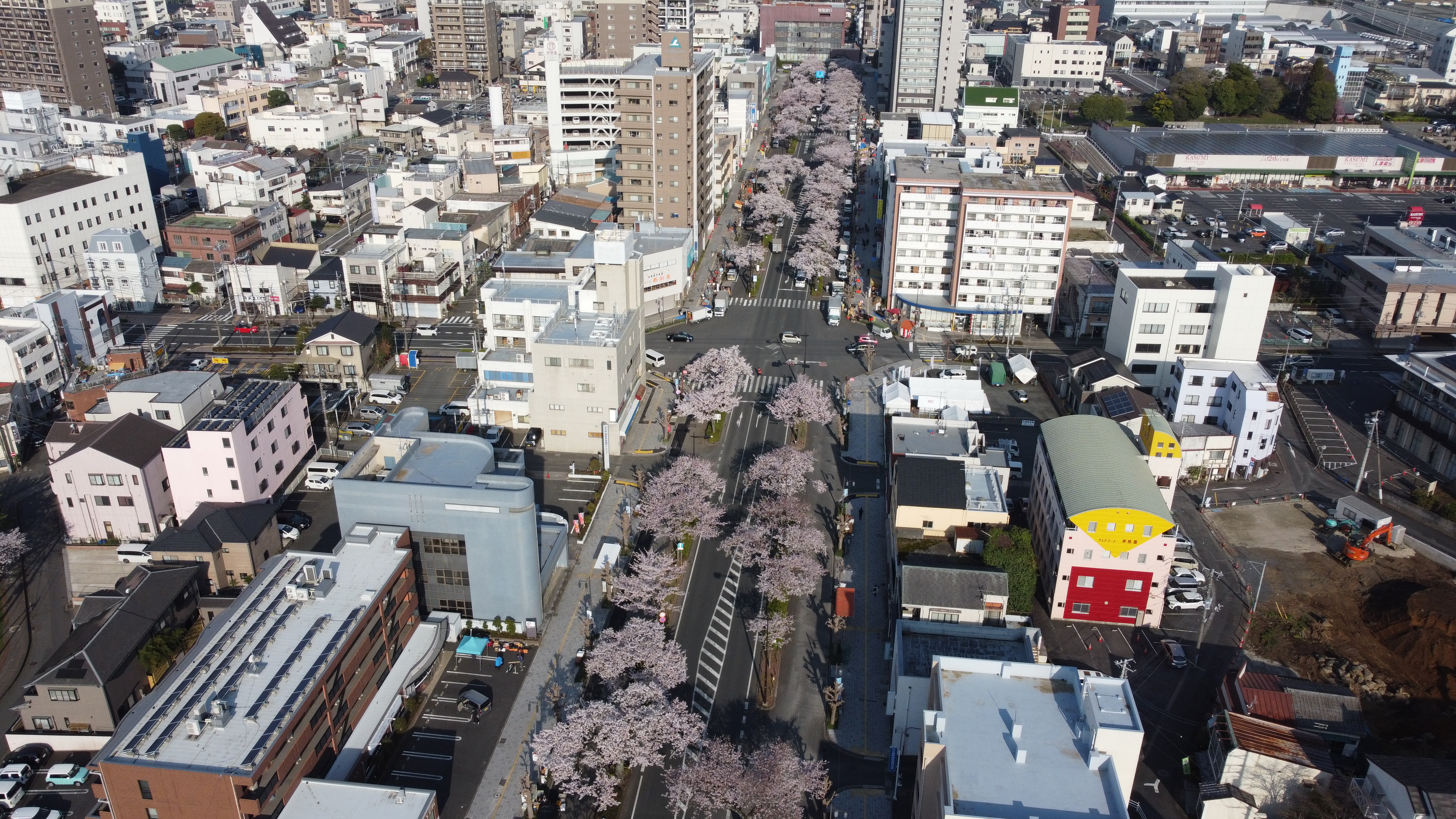 日立市さくら 7時35分撮影　ドローン空撮
