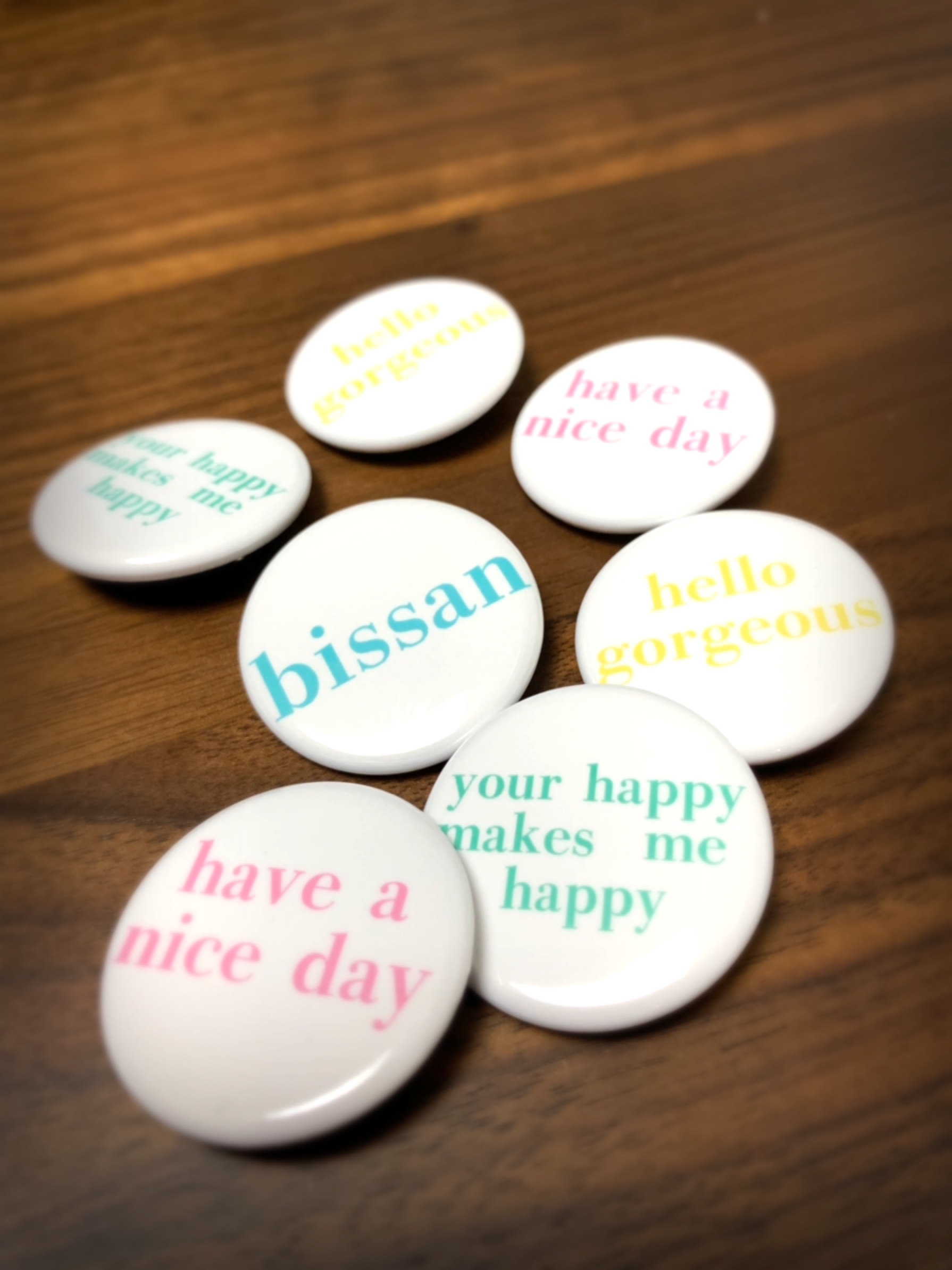 bissan メッセージ缶バッジ