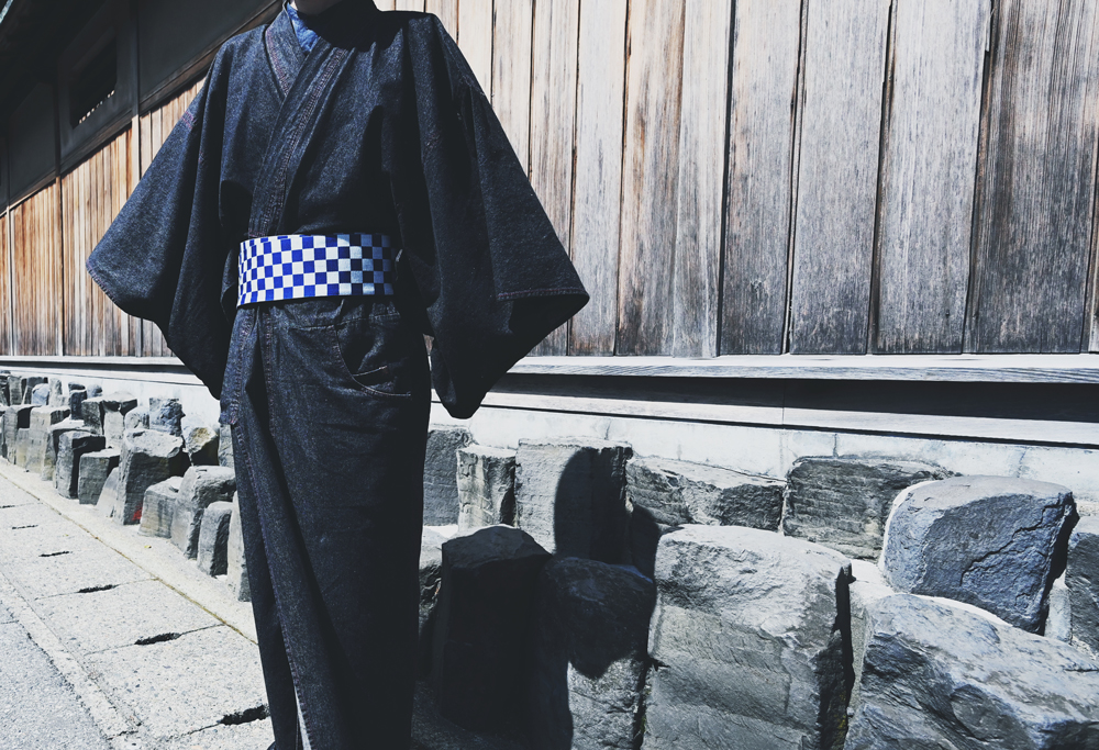 デニム着物 ブラック/黒(M・L)入荷のお知らせ