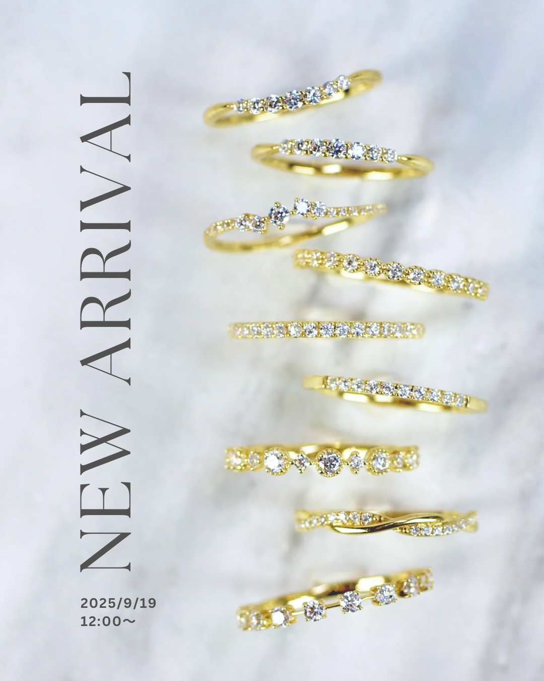 9/19(金)12:00〜 新作ハーフエタニティ【20%OFF】Limited Offer