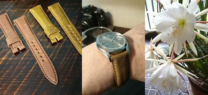 19mm幅の時計ベルトが完成しました。
