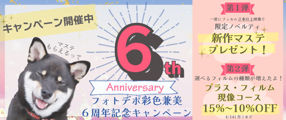 🌸祝６周年🌸プレゼントキャンペーンとセールが始まりました！
