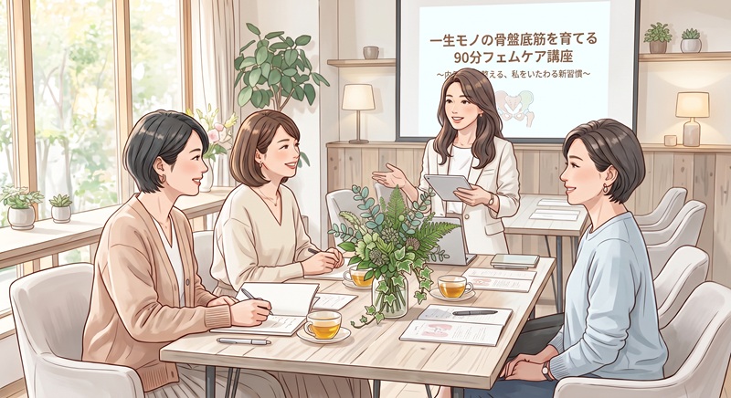 イベントのお知らせ：一生モノの骨盤底筋を育てる「90分フェムケア講座」