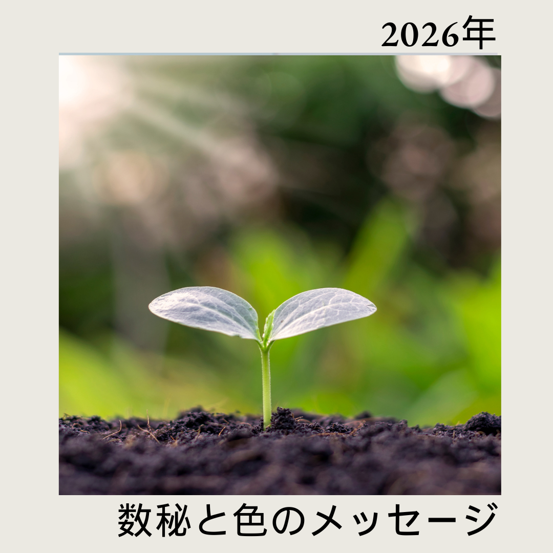 今年の数秘と色のメッセージをUPしました
