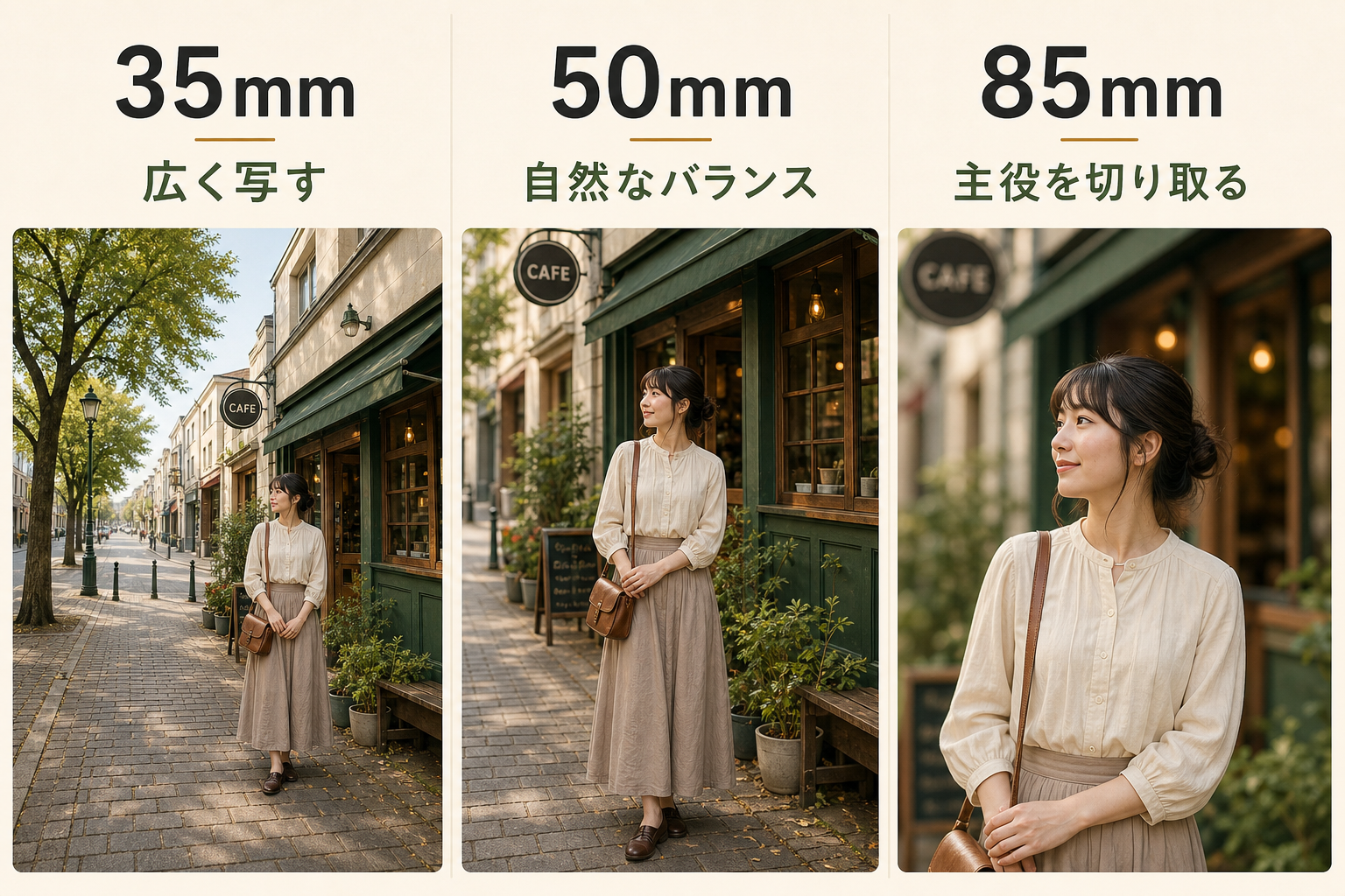 オールドレンズの焦点距離を使い分ける|35mm・50mm・85mmの撮り方