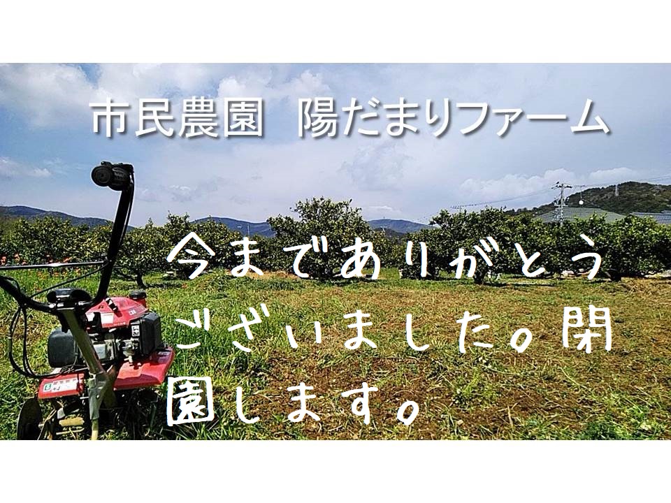 市民農園事業撤退しました