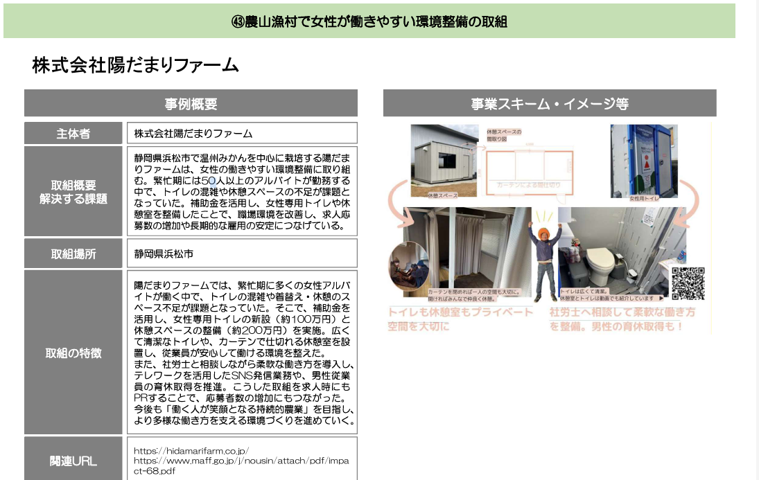 陽だまりファームの取り組みが農林水産省の資料に掲載されました！